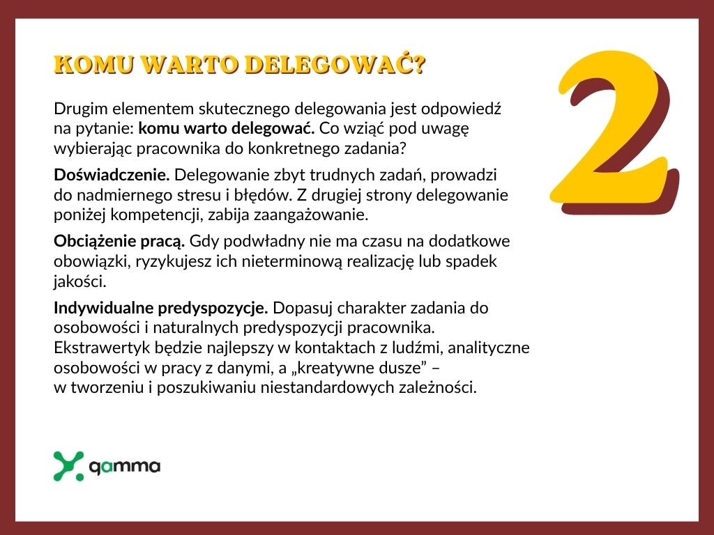 komu warto delegować