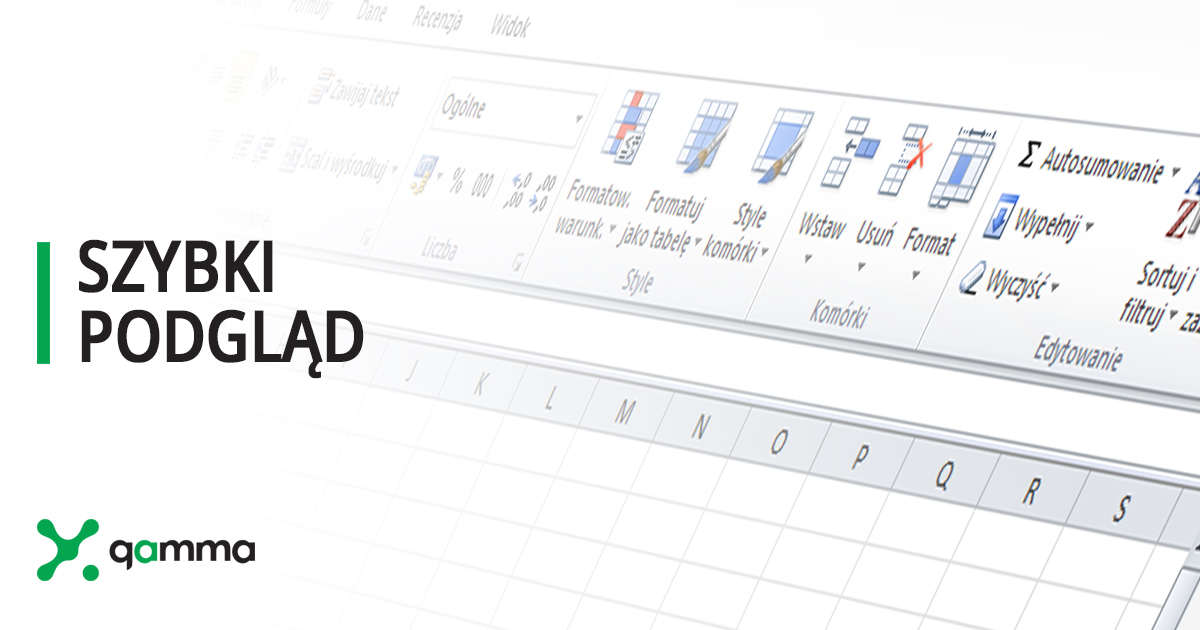 zdjęcie - Excel – Szybki podgląd wartości zaznaczenia