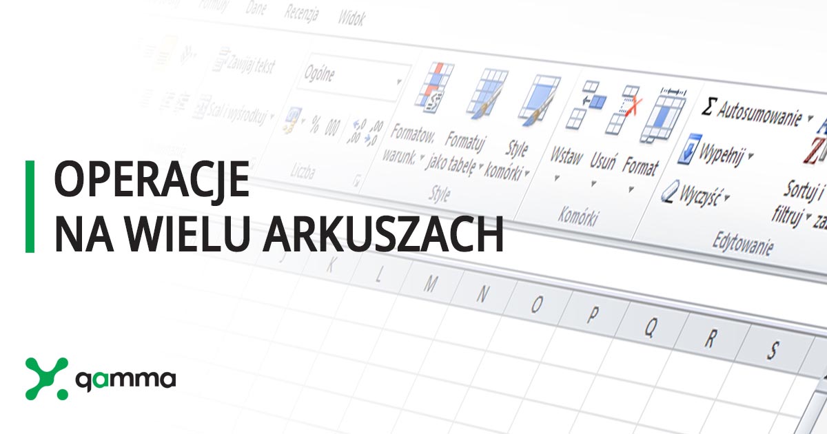 zdjęcie - Excel – OPERACJE NA WIELU ARKUSZACH